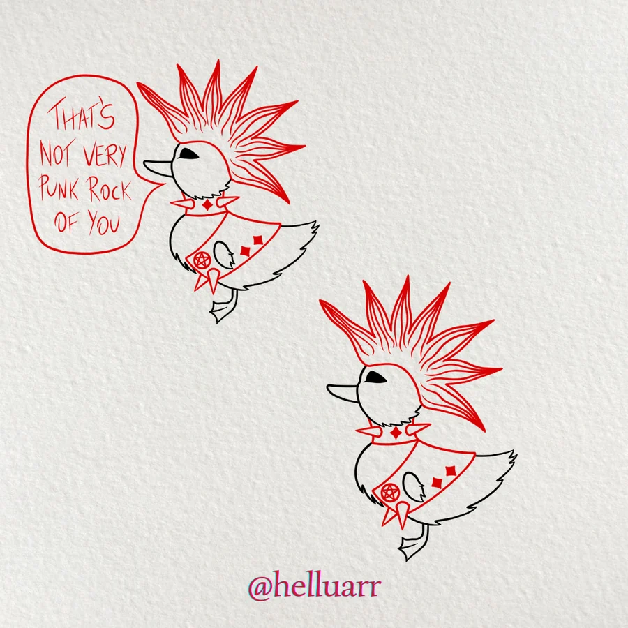 Flash: patinho punk