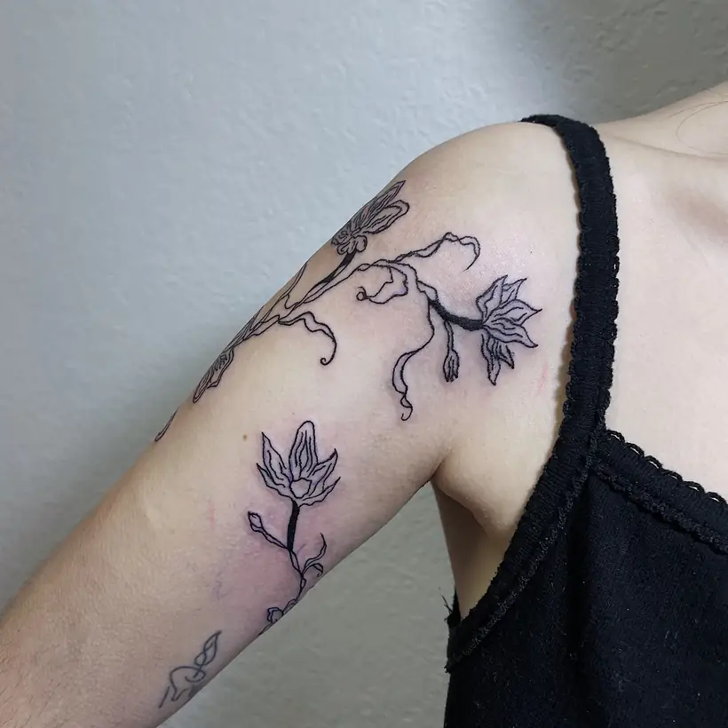 ramo floral, braço